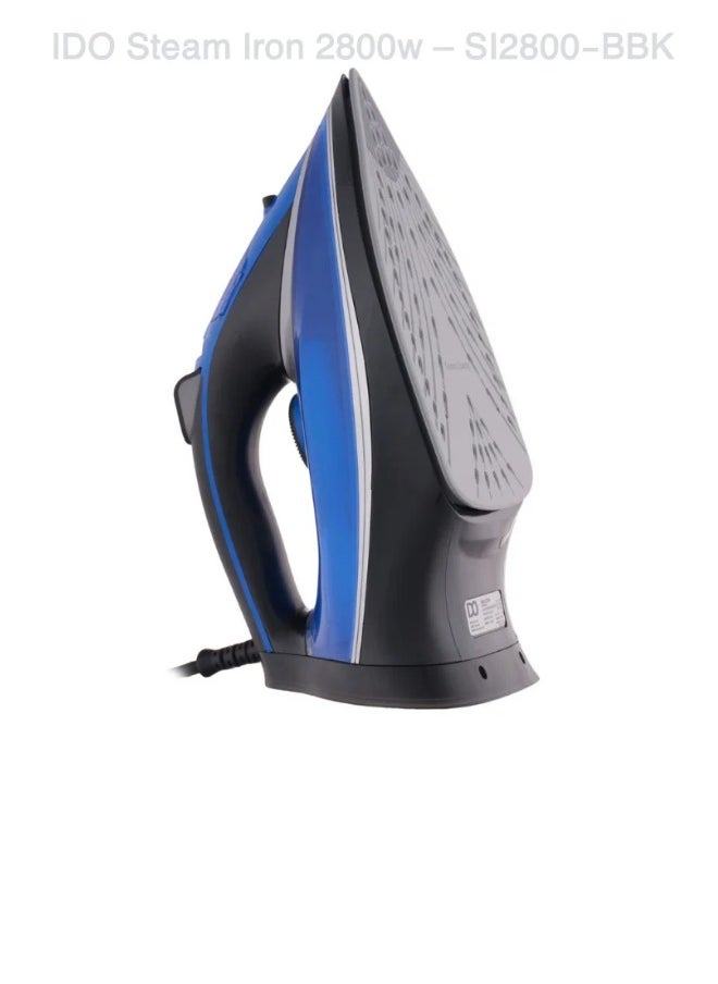 IDO IDO Ceramic Steam Iron 2800W, Blue/Black – SI2800-BBK  - Image 4