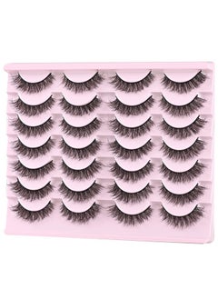FARRED Lashes Natural Look Short Cat Eye Natural Lashes Fluffy Wispy False Eyelashes 14 Pairs Faux Mink Strip Eye Lashes Pack For Daily Makeup (F1 ; 814Mm)  - Image 4
