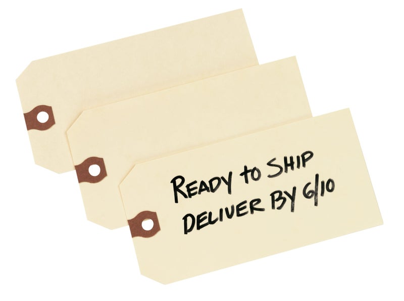 Avery Unstrung Shipping Tags, 11.5 pt. Stock, 5-1/4" x 2-5/8", 1,000 Manila Hang Tags (12306) - Image 1