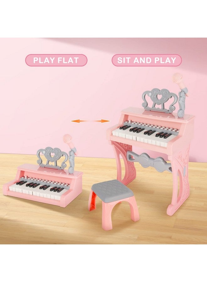 deAO Piano Toy Piano Keyboard Toy For Kids 25 Keys Music Toy Instruments With Microphone Kids Piano Toys Birthday Xmas Gift For Girls - Image 3