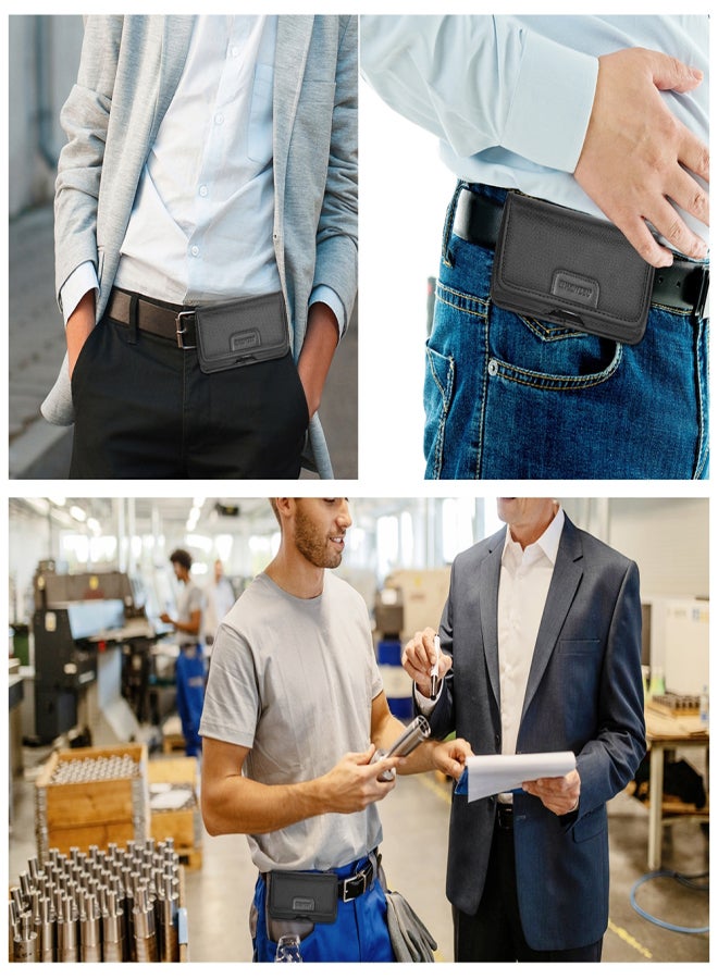 HAWEEL Multifunctional Cell Phone Pouch Waterproof Nylon Belt Holster Case with Card Slot Mobile Phone Waist Bag Compatible with Most Smartphones - Image 2