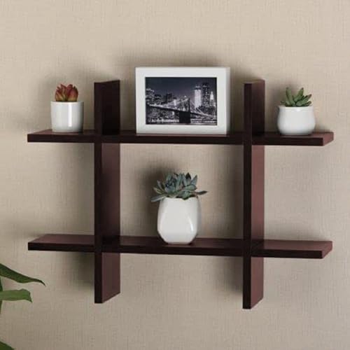 DDS Dream Decor Shoppee DDS Dream Dream Decor Shoppee Wall Mount Shelf Floating Wall Shelf Storage Racks MDF Engineer Wood Unit Racks and Shelves for Living Room (Brown) - Image 1