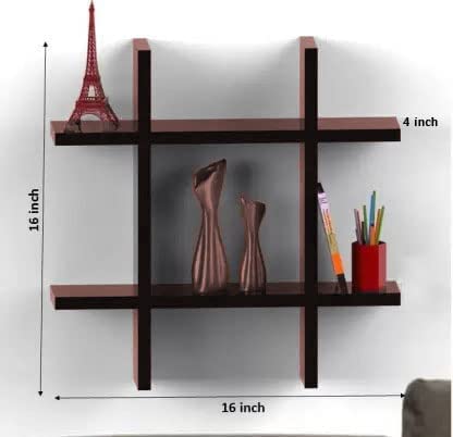 DDS Dream Decor Shoppee DDS Dream Dream Decor Shoppee Wall Mount Shelf Floating Wall Shelf Storage Racks MDF Engineer Wood Unit Racks and Shelves for Living Room (Brown) - Image 4