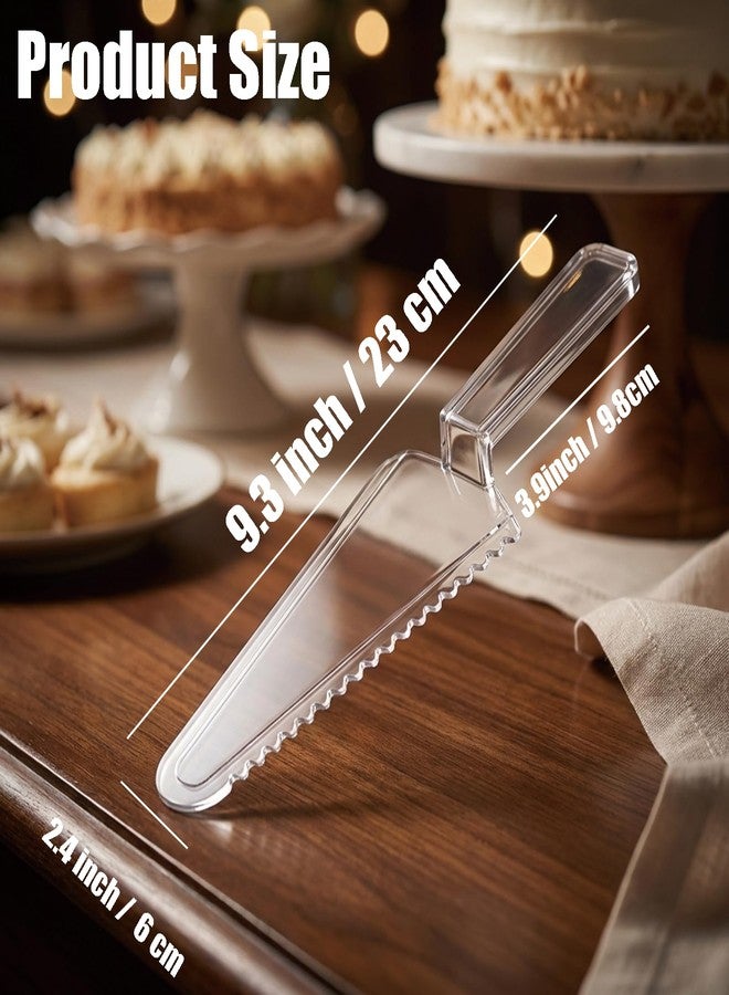 Yaure Joy 24 Pcs Disposable Plastic Cake Cutter Cake Pie Server Cutter Slicer Pizza Pastry Slicer for Kitchen Wedding Buffet - Image 2