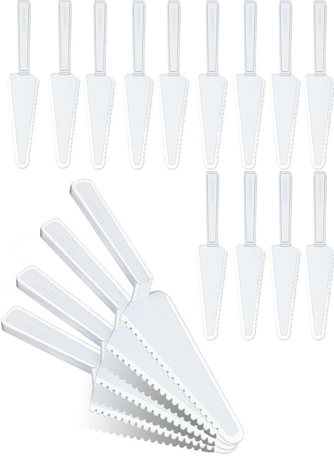 Yaure Joy 24 Pcs Disposable Plastic Cake Cutter Cake Pie Server Cutter Slicer Pizza Pastry Slicer for Kitchen Wedding Buffet - Image 1