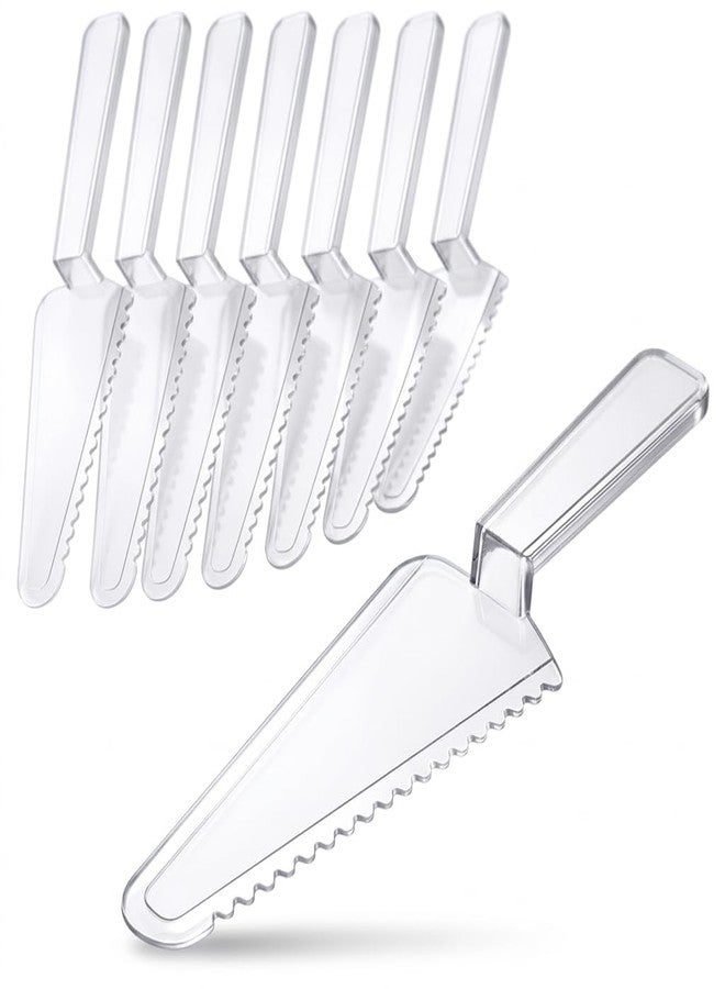 Yaure Joy 24 Pcs Disposable Plastic Cake Cutter Cake Pie Server Cutter Slicer Pizza Pastry Slicer for Kitchen Wedding Buffet - Image 5