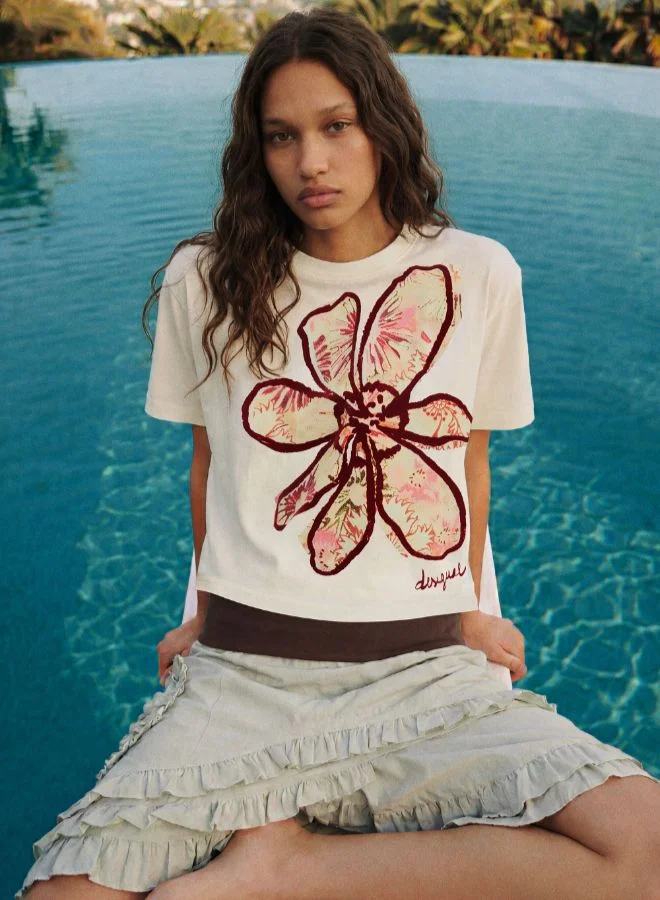 DESIGUAL Flower T-Shirt