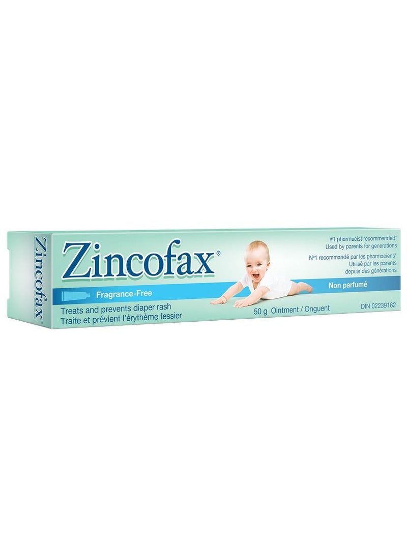 Zincofax - Fragrance Free Diaper Rash Baby Ointment 50 g - Image 1