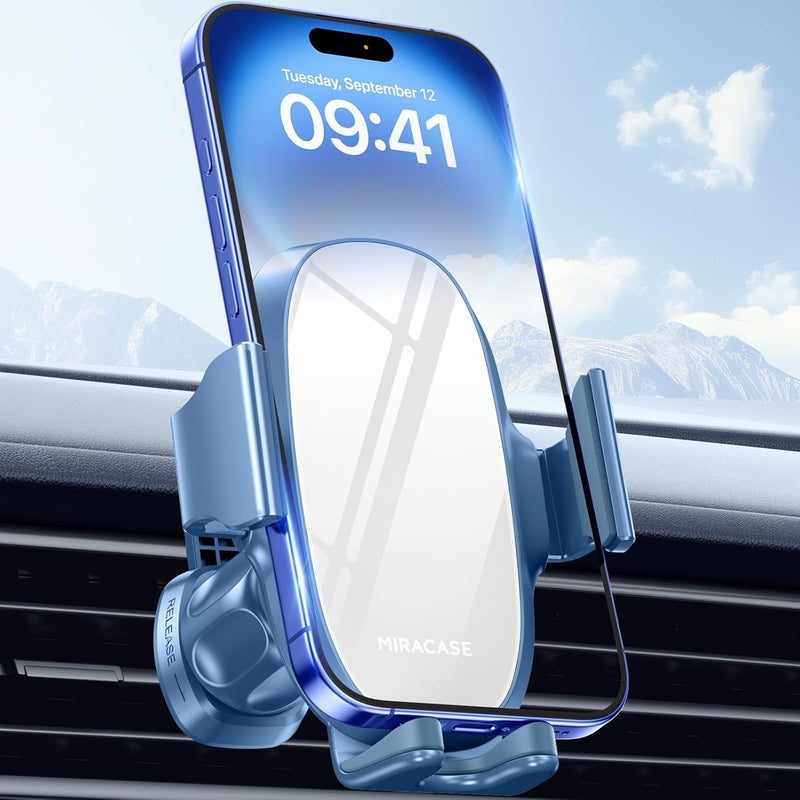 Miracase Upgraded-2nd Generation Universal Phone Holders for Your Car, Hands Free Air Vent Car Phone Holder Mount Compatible with iPhone 16/15/14/13/12/11 Series and All Phones - Image 1