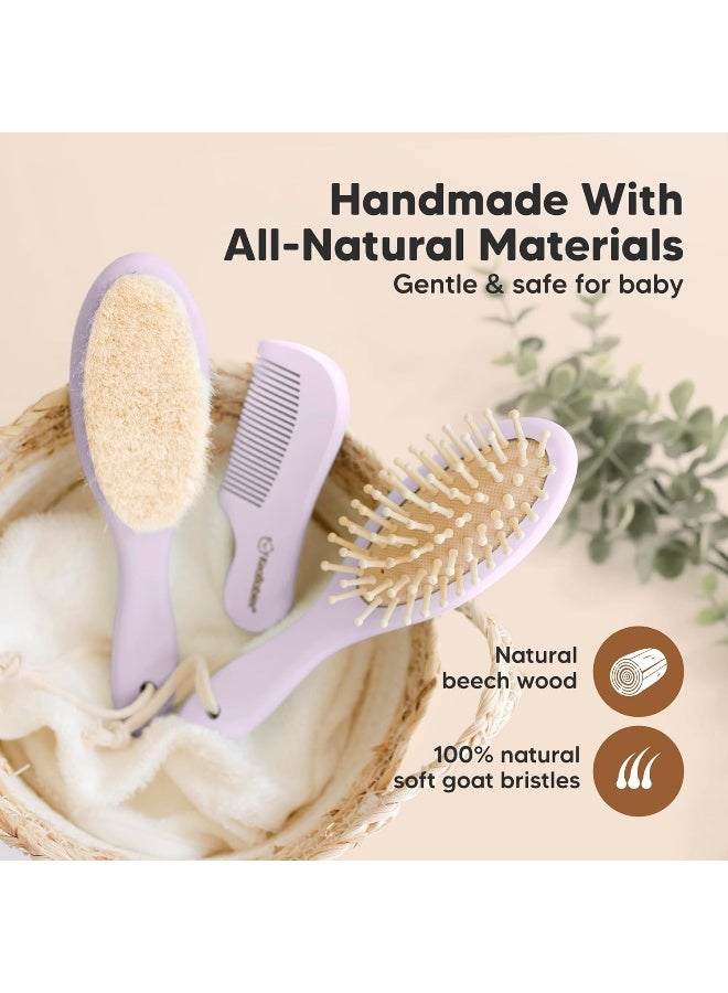 KeaBabies Baby Hair Brush and Comb Set for Newborn - Image 4