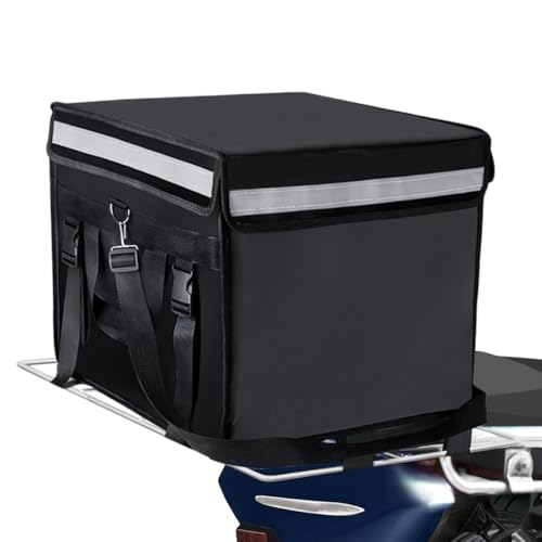 TooCust Large Insulated Food Delivery Bag with Fixed Base and Internal Frame, XXXL 20.5" x 16" x 16", Commercial Pizza Delivery Bag w/Divider, Waterproof & Foldable Catering Bag Food Deliveries, Black - Image 1