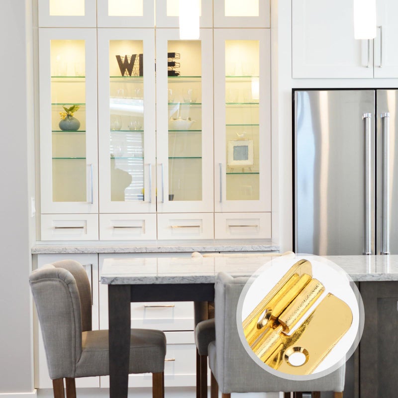 2pcs 190mm Heavy Duty Zinc Alloy Gold Cabinet Hinges For Furniture Doors And Cupboards - Image 5