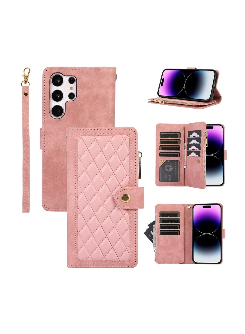 Suteni Flip Cover Card Slots Leather Phone Case for Samsung - Image 3