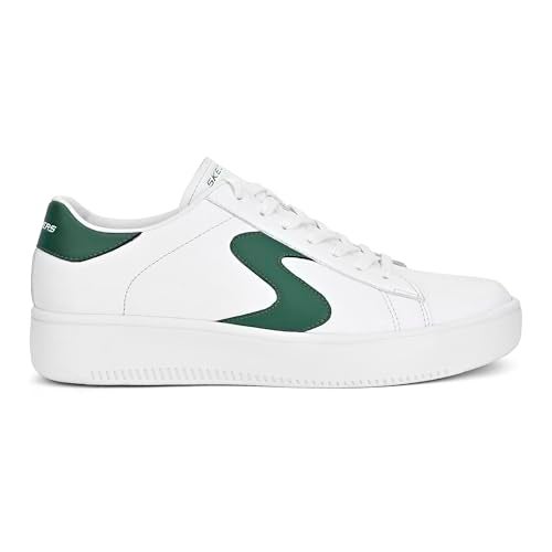 Skechers Mens Sport Court 92 White Green Casual Sneakers - Image 1