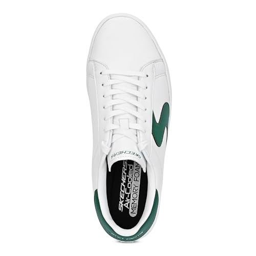 Skechers Mens Sport Court 92 White Green Casual Sneakers - Image 2
