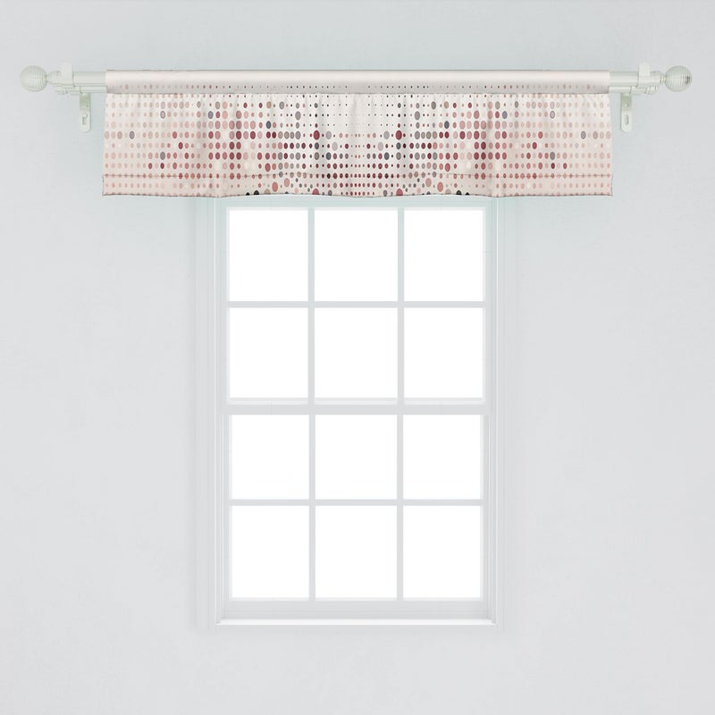 Ambesonne Ambesonne Polka Dot Window Valance Pack of 2  Surreal Composition of Dreamy Spots Art Modern Pastel Abstract Rounds  Rod Pocket Curtain Valances Kitchen Bedroom  54"" X 12"" Blush Lilac and Eggshell - Image 3