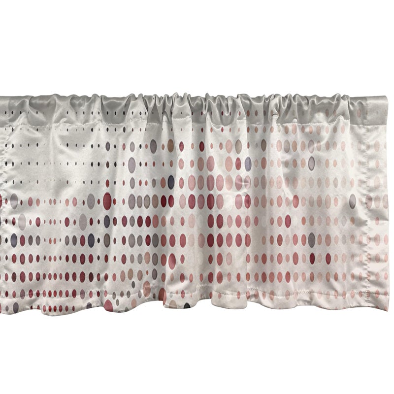 Ambesonne Ambesonne Polka Dot Window Valance Pack of 2  Surreal Composition of Dreamy Spots Art Modern Pastel Abstract Rounds  Rod Pocket Curtain Valances Kitchen Bedroom  54"" X 12"" Blush Lilac and Eggshell - Image 1