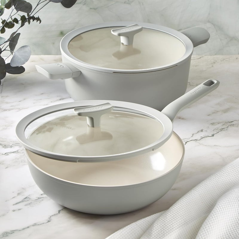 BergHOFF Balance Non-stick Ceramic Stockpot 11", 6.5qt with Multifunctional Glass Lid - Image 4