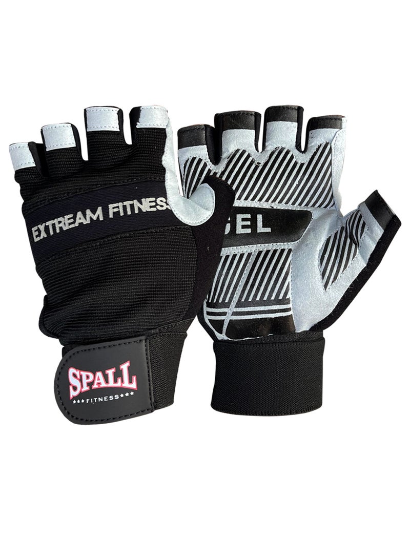 Spall Weight Lifting Gloves Workout Gloves With Wrist Wrap Support Gym Gloves Ventilated Back weightlifting Gloves With Palm Protection For Lifting Training Fitness And Exercise - Image 1