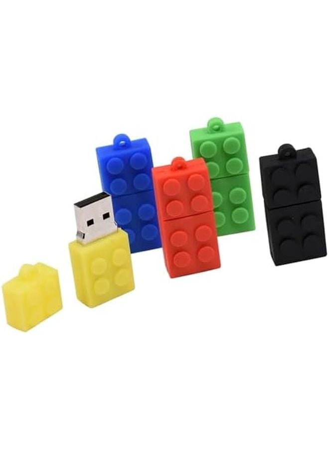 Blue 4GB Toy Brick USB 2 0 Flash Drive Silicagel Building Block Pen Drive Gift for Children - Image 4