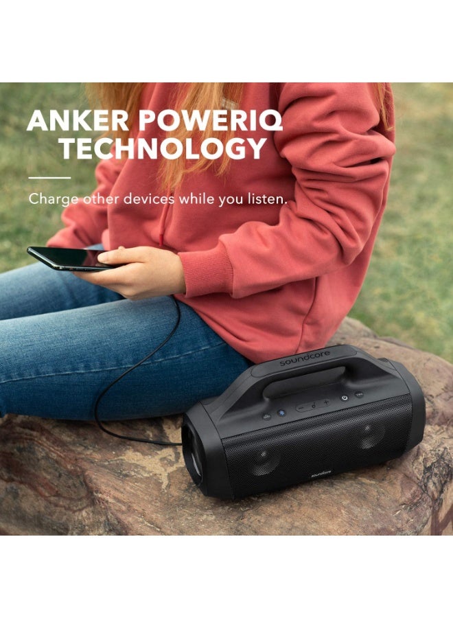 Soundcore Anker Motion Boom Outdoor Speaker with Titanium Drivers, BassUp Technology, IPX7 Waterproof, 24H Playtime, App, Built-in Handle, Portable Bluetooth Speaker for Outdoors, Camping - Image 3