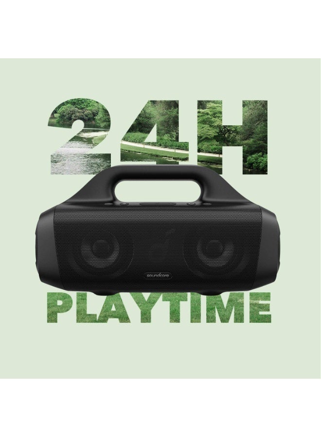 Soundcore Anker Motion Boom Outdoor Speaker with Titanium Drivers, BassUp Technology, IPX7 Waterproof, 24H Playtime, App, Built-in Handle, Portable Bluetooth Speaker for Outdoors, Camping - Image 2