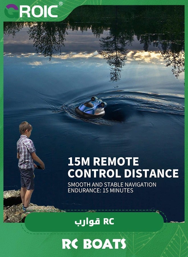 GROIC RC Boat,Remote Control Boat for Pools and Lakes,2.4ghz Boats Kids,2.4Ghz Remote Racing Boats,Toy Water ,Lake Pool Toys - Image 5