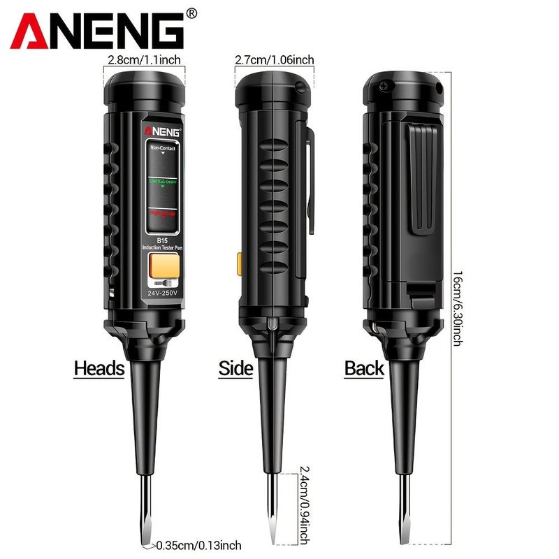 ANENG B15 Test Pen LED Voltage Tester Induction Screwdriver Zero Live Wire Detector Electrical AC DC Contactless Breakpoint Locator On Off Continuity Tester Pen No Battery - Image 4