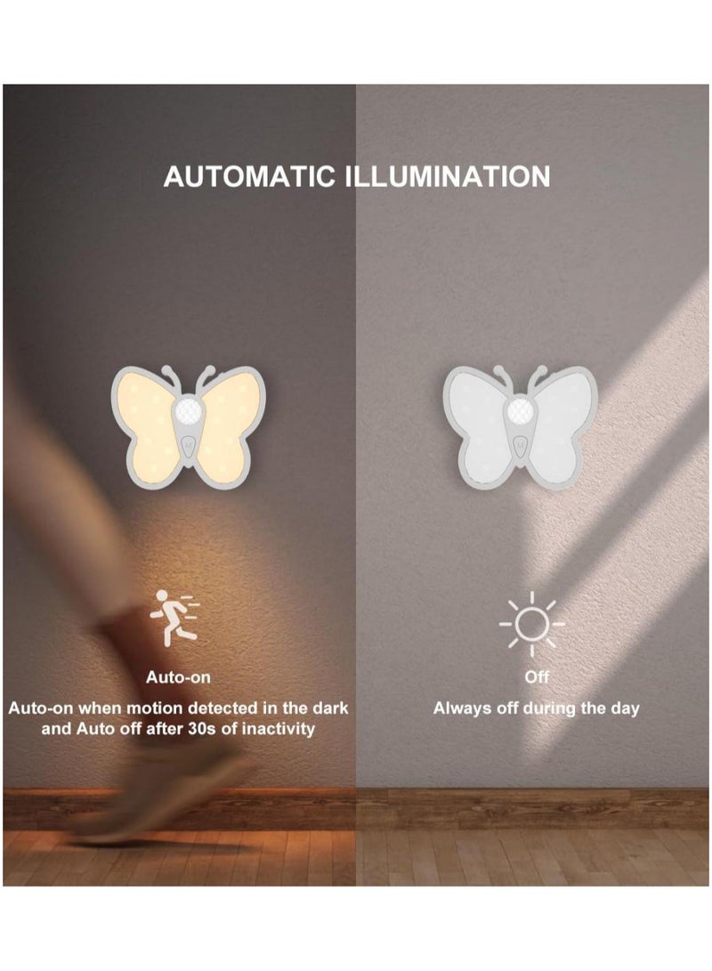 Butterfly Night Light Motion Sensor LED Night Lamp USB Rechargeable Dimmable Color Changing Light for Bedroom Hallway Bathroom - Image 5