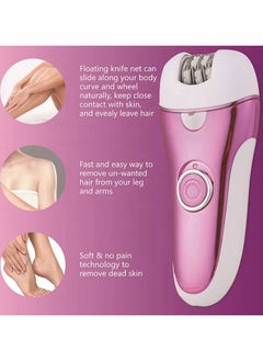 MoeHair 7 in 1 hair removal epilator electric , a powerful device for gentle and painless hair removal for women, For home use, easy to operate and quick, gentle on the skin. Model MO-9049 , Contain s 3 accessories.  - Image 2