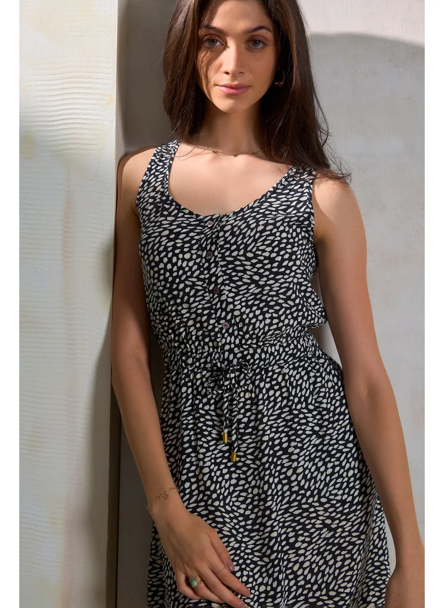 Virgio Virgio Abstract Printed A-Line Dress