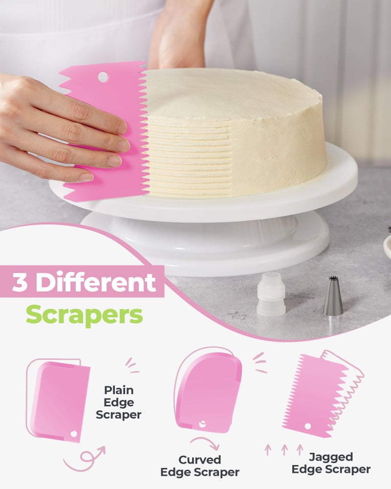 Kootek 32-Piece Piping Bags and Tips Set with 24 Icing Piping Tips, 2 Reusable Pastry Bags 12 Inch, Reusable Piping Icing Bags and Tips, Cake Decorating Kit for Frosting Cookie, Cupcake - Image 3