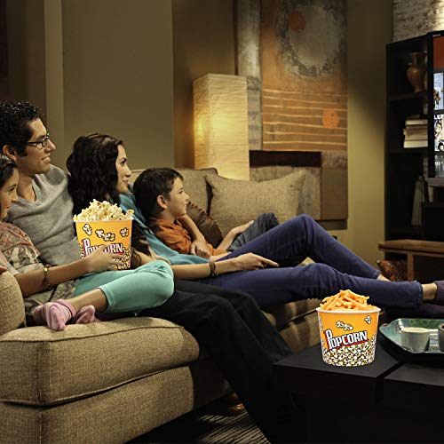 Coobbar Popcorn Containers Cardboard Popcorn Bucket 85oz,Popcorn Boxes Popcorn Buckets Popcorn Cups,Reusable Popcorn Bucket Tub Popcorn Cups for Movie Theater,Party,Movie Night,Leak-Proof and Food-Grade （10 Pack） - Image 5