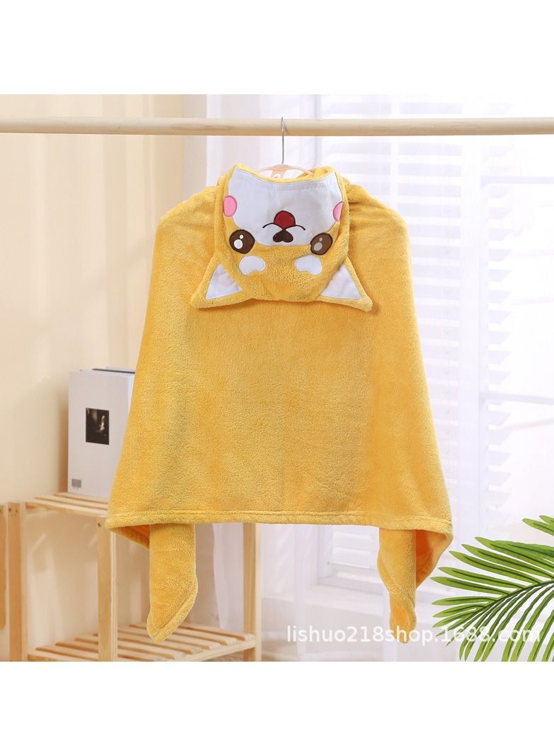 With Hood Coral Fleece Cloaks Bath Towels