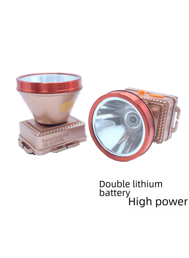 Generic High Power Strong Light Headlight Rechargeable LED Night Fishing Light Outdoor Waterproof Headlight Lithium Battery Headlight 