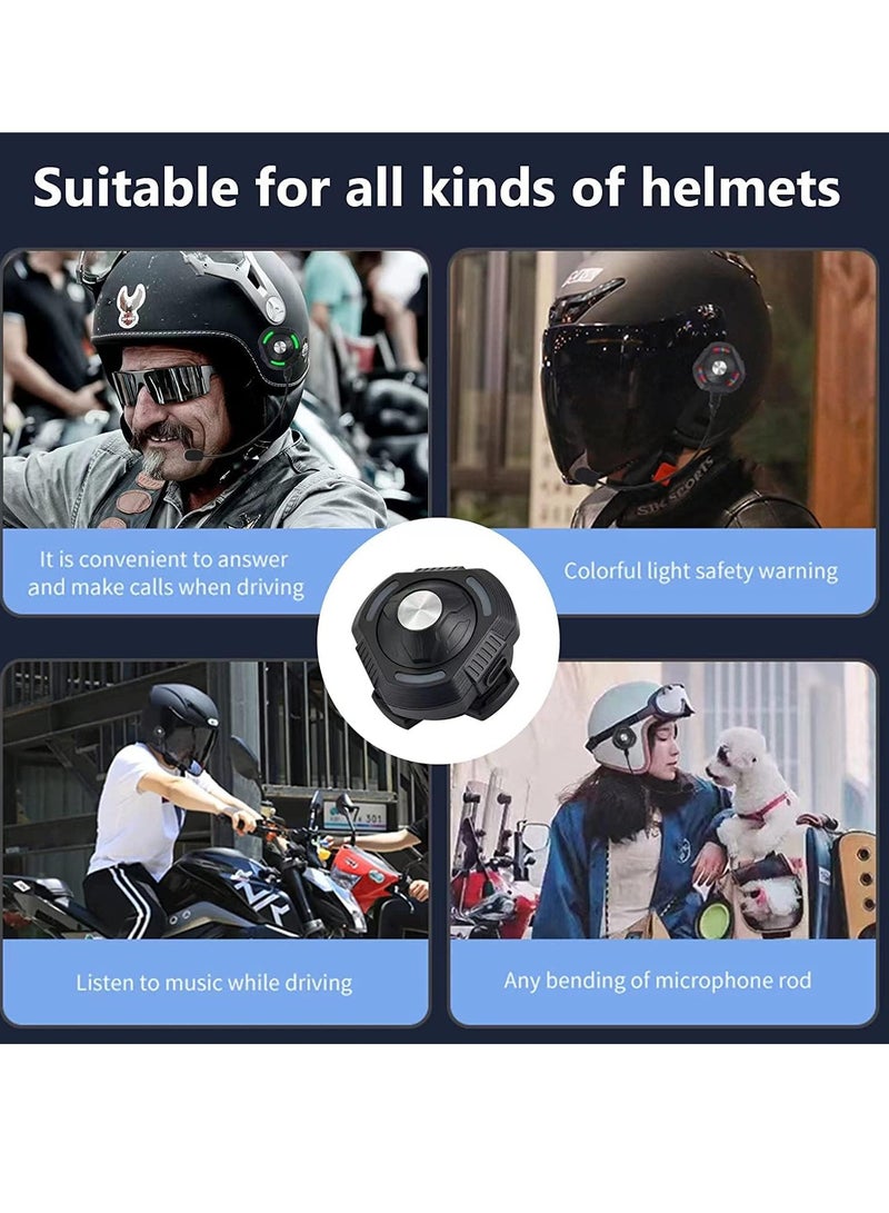 Motorcycle Bluetooth Headset Bluetooth Motorcycle Helmet Headphone with DSP Multiple Noise Reduction Microphone IPX6 Waterproof Motorcycle Bluetooth Speakers for Various Helmets - Image 5