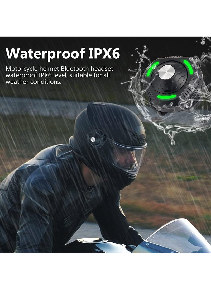 Motorcycle Bluetooth Headset Bluetooth Motorcycle Helmet Headphone with DSP Multiple Noise Reduction Microphone IPX6 Waterproof Motorcycle Bluetooth Speakers for Various Helmets - Image 4