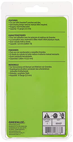 Greenlee جرينلي 00042P سلاگ باستر 3/8" × 1-5/8" قضيب سحب كروي للحفر في الفولاذ الطري حتى 10 قياس، قضيب سحب فولاذي ثقيل للاستخدام مع السائقين الهيدروليكيين - Image 4