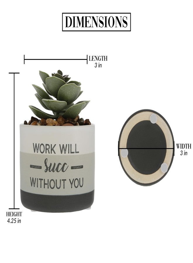 شركة بافيليون جيفت شركة بافيليون للهدايا - العمل سينجح - نبتة اصطناعية 4.5 بوصة، هدية مثالية للمتقاعدين، أو للأصدقاء وزملاء العمل، أو كديكور منزلي أنيق. - Image 2