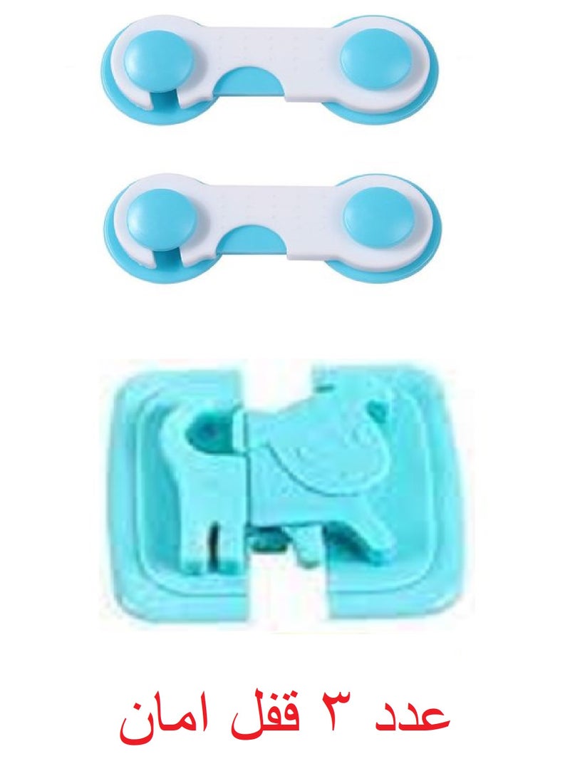 Generic 3 Child Safety Locks For Cabinets Refrigerator And Cupboards MultiColour  - Image 1