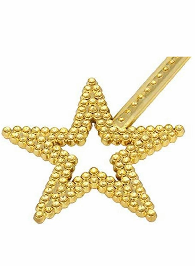 KASTWAVE Star Fairy Wands 5PCS Girls Costume Props Star Magic Wand Fairy Wands Sticks Birthday Party Wedding Cosplay 13 Inches (Gold) - Image 3