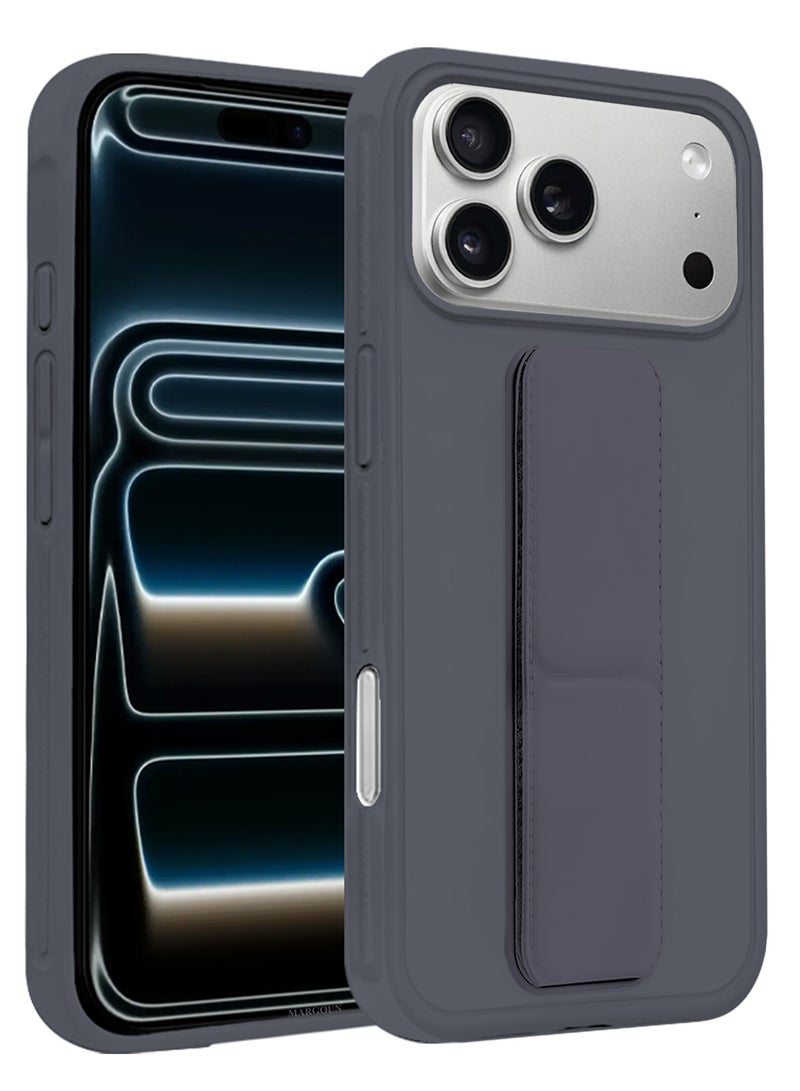 CATANES 2 Packs Premium PU Leather Case for iPhone 17 Pro Max with Stand Function Shockproof and Anti Scratch Finger Grip with Two Privacy Screen Protector - Image 3