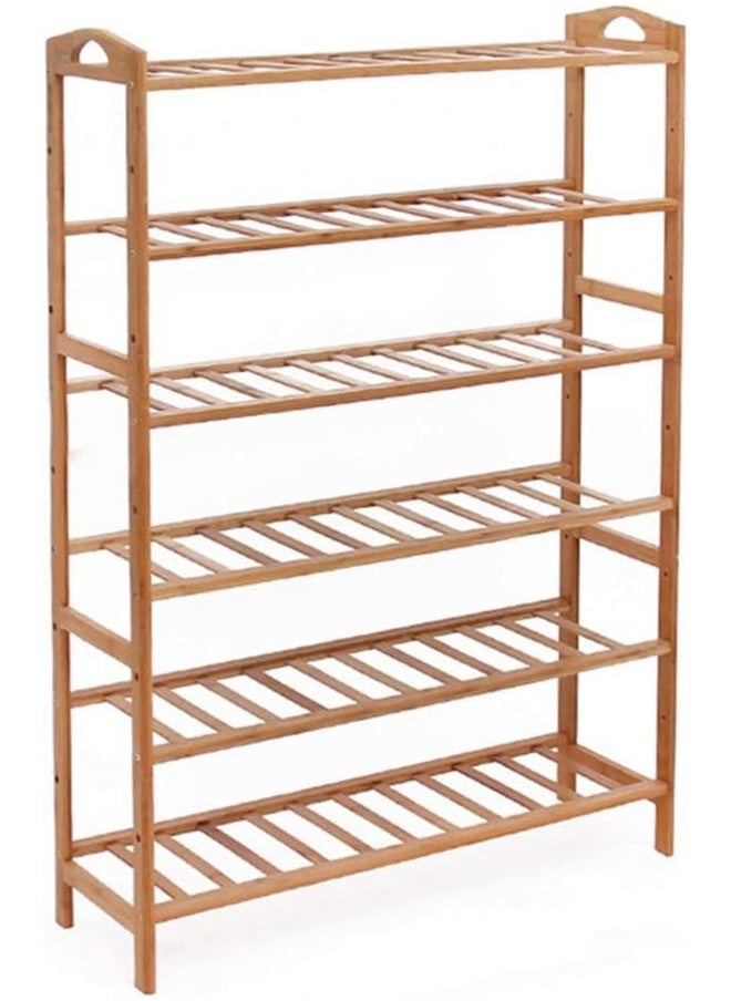 Cady One 6 shelves wooden shoe rack  - Image 1