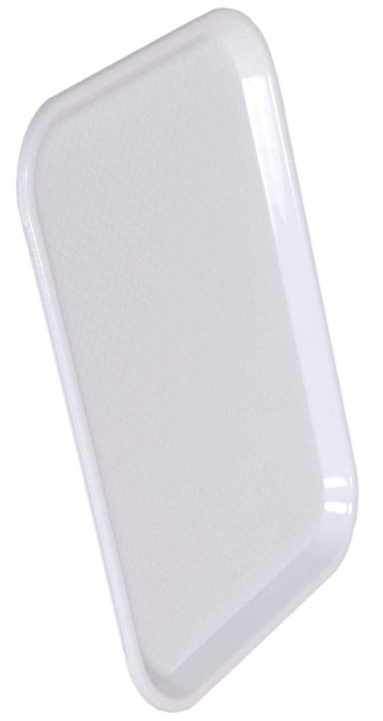 Everbuy® Rectangular Serving Tray for Kitchen/Coffee Table/Lines Decor/Breakfast (White, Set of 1) - 11x14 Inches - Image 2