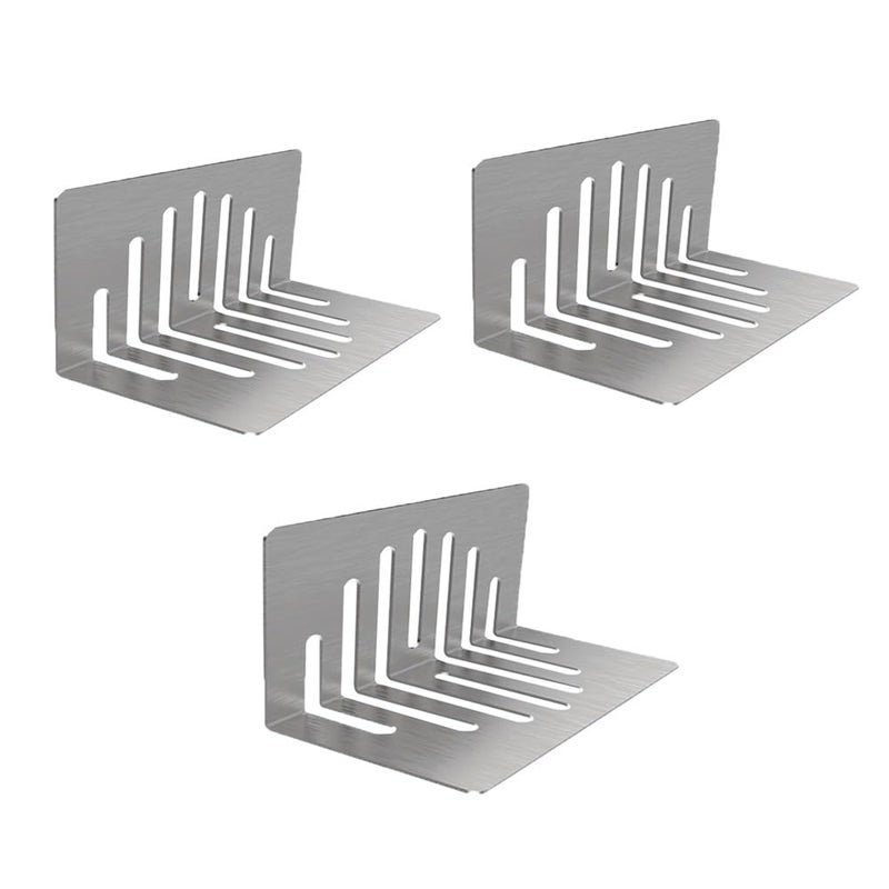 Viking SS201 L-Shape Balcony Roof Drain - Stainless Steel 201- Length 150mm (6”), Width 50mm (2”), Height 100mm (4”) - Brushed - Ideal for balconies and rooftops gardens, outdoor area (Pack of 3pcs) - Image 1
