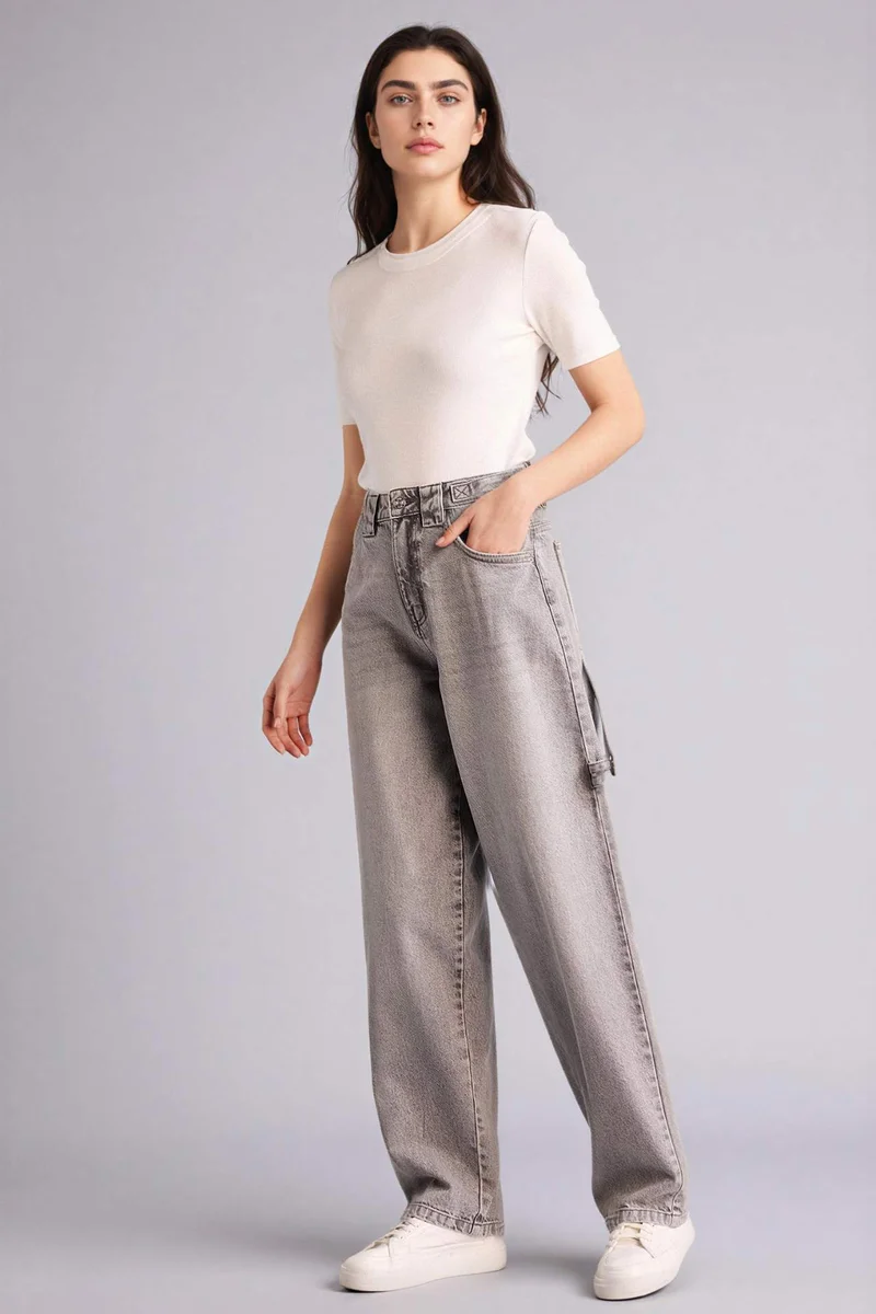 Regular Hem Jeans