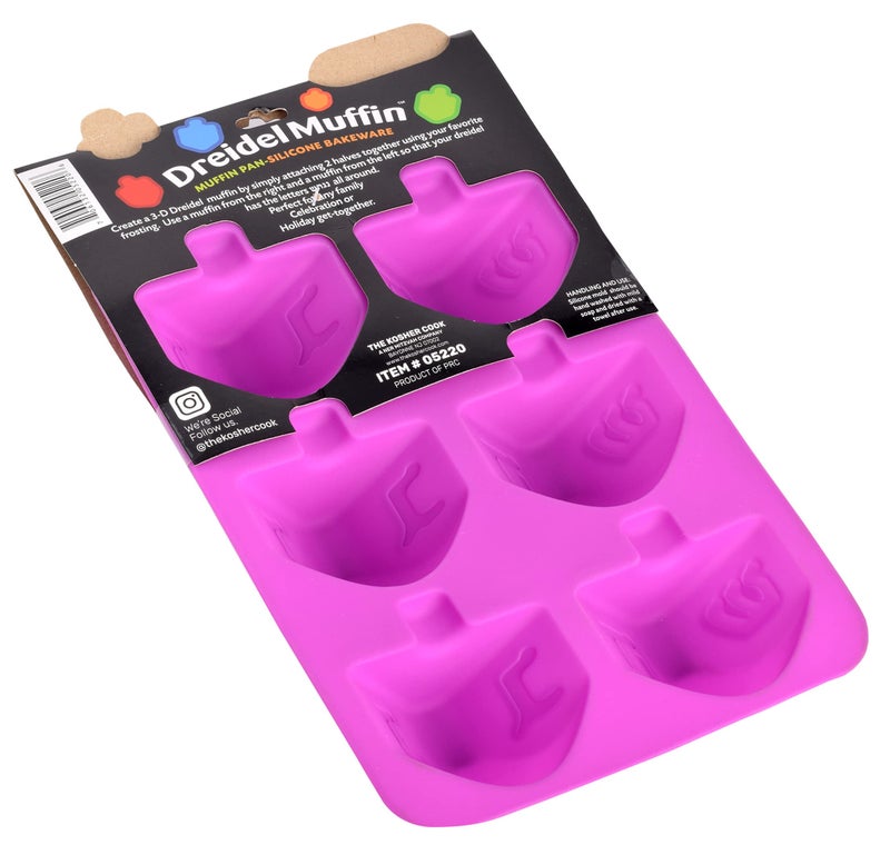 The Kosher Cook Dreidel Shaped Silicone Molds for Baking, Freezing, Candy, Ice Cubes, Chocolate and More, Oven and Freezer Safe, Small Silicone Molds for Chanukah - Image 4