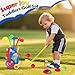 SUPER JOY Toddler Golf Set Kids Golf Cart with 4 Clubs 8 Balls Indoor Outdoor Kid Golf Clubs for 35 Boys Girls Mini Golf Birthday Gifts for Baby 35 Years Old - Image 4