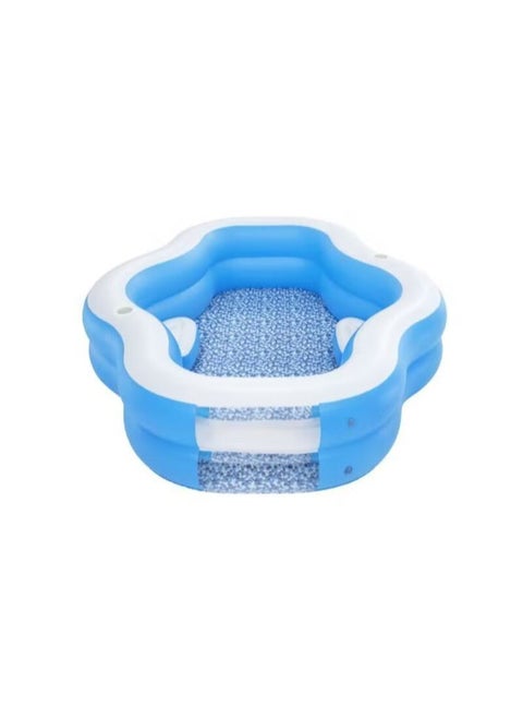 Bestway Family Pool Splash View Pool with Seats and Clear Hole + 2 Cup Holders 270 x 198 x 51 cm - 54409