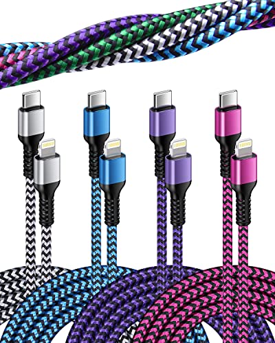 Haoano 6ft4Pack USB C to Lightning Cable Apple MFi Certified iPhone Charger Type C Charging Cord Compatible with iPhone 1414Pro Max1313 Pro13 Mini1212 Mini1111 ProXRX - Image 1